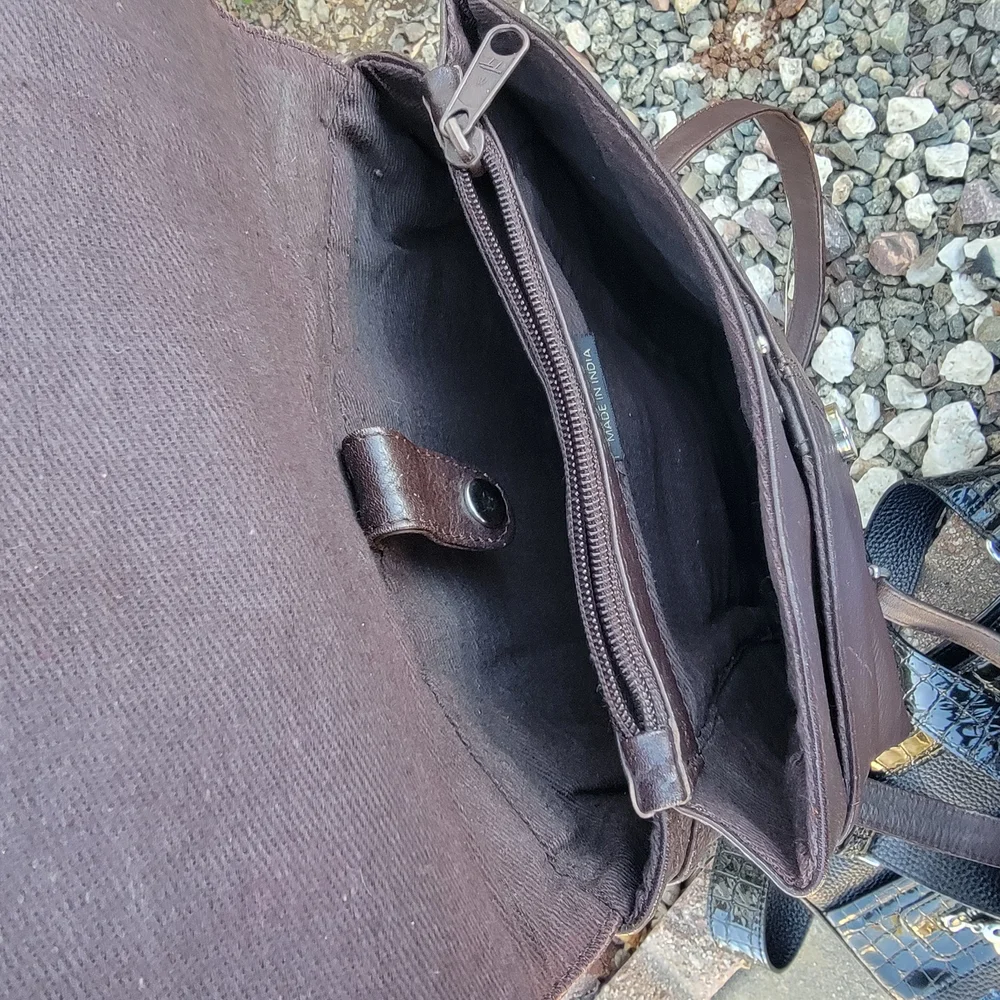 Kenneth Cole New York‎ backpack Crossbody Brown Leather Bag Made In India